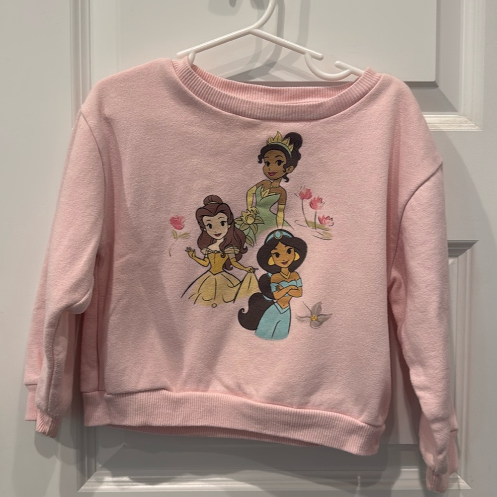 Toddler Girl Disney Princess Pink Sweatshirt (4T)